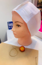 Load image into Gallery viewer, 100% Irish linen hairband. With adjustable velcro to close to fit different size heads comfortably. Woven by county Wexford linen family business, Emblem Weavers and sewn by Fashion Connect Ireland also in Wexford.