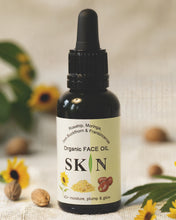 Load image into Gallery viewer, Organic Face Oil with Rosehip, Moringa, Sea Buckthorn and Frankincense Oils           40+ Moisture, Plump and Glow.                               30ml bottle with pipette.

