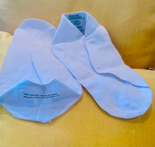 Load image into Gallery viewer, 100% Irish linen pair of overnight super-absorbing light and breathable socks with velcro to close for a comfy and roomy best fit.  Woven by county Wexford linen family business, Emblem Weavers and manufactured by Fashion Connect Ireland also in Wexford.
